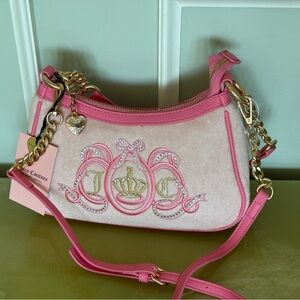 Juicy Lovers Club Shoulder Bag in Pink Diamond/Pink Lemonade